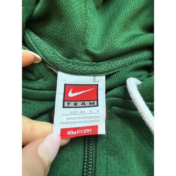 Nike Team Fit Dry Long Sleeve Full Zip Performance Hoodie Jacket Green Women's L - Picture 4 of 11